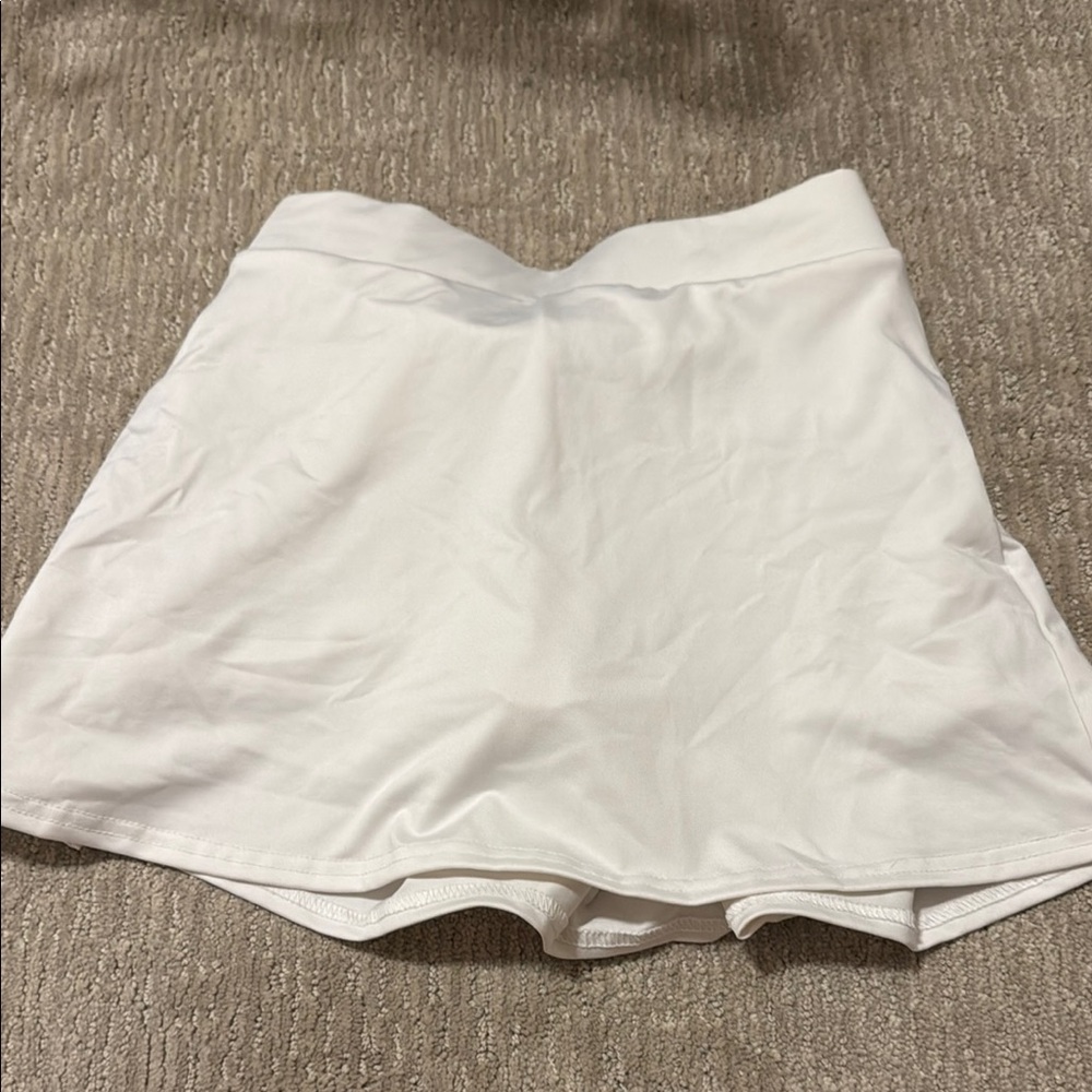 Women’s White Athletic Cheer Varsity Skirt